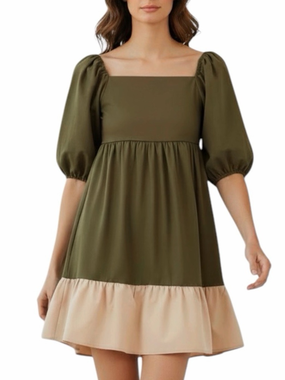 NWT SACHIN + BABI ANTHROPOLOGIE Puff Short Sleeve Open Back Dress Size Large